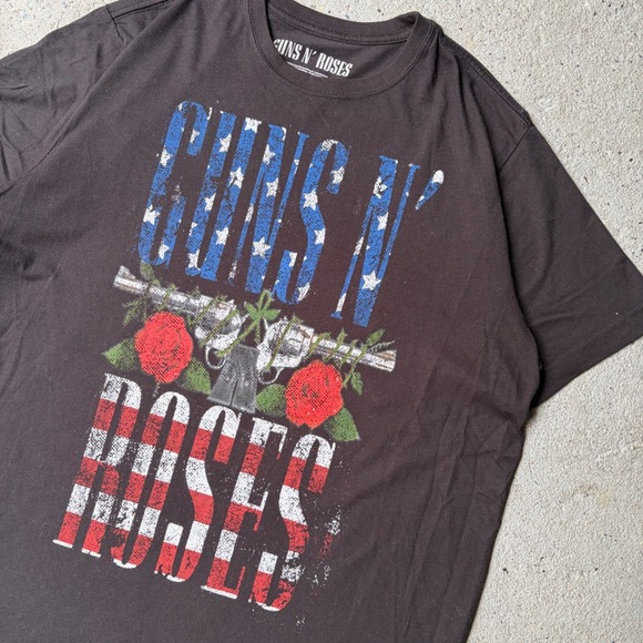 Guns N' Roses Other - Guns N Roses Mens XL Graphic T-Shirt Black Stars Stripes Americana Band Tee